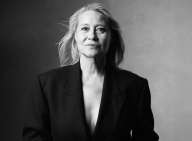 Trine Dyrholm i sort/hvid billede